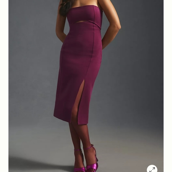 Anthropologie Maeve Ribbed Cutout Dress XL - Picture 3 of 5